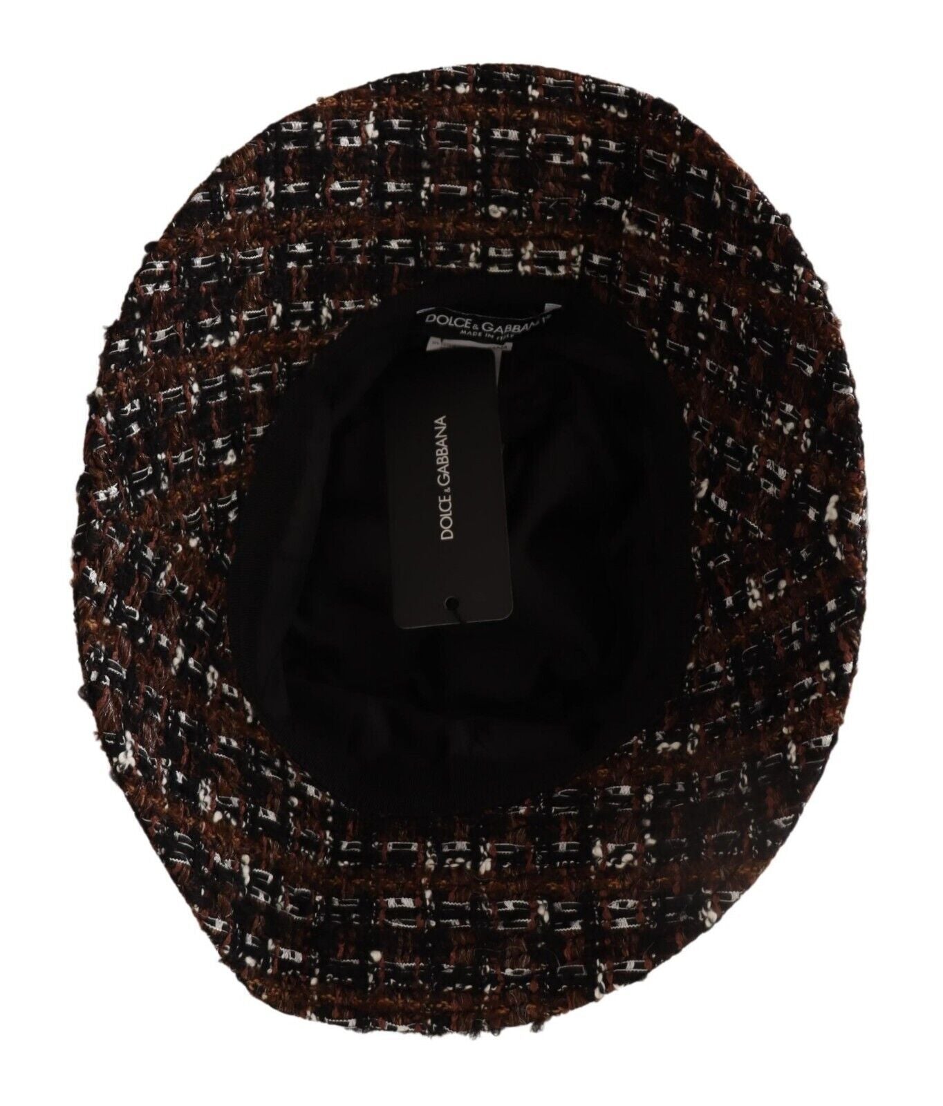 Dolce & Gabbana Multicolor Fabric Woven Wide Brim Bucket Hat Dolce & Gabbana