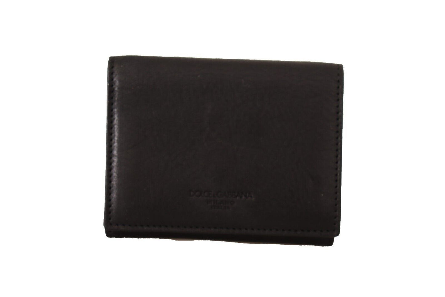 Dolce & Gabbana Black Leather Trifold Purse Belt Multi Kit Wallet Dolce & Gabbana