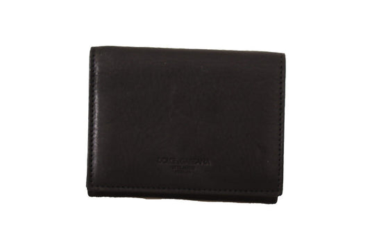 Dolce & Gabbana Black Leather Trifold Purse Belt Multi Kit Wallet Dolce & Gabbana