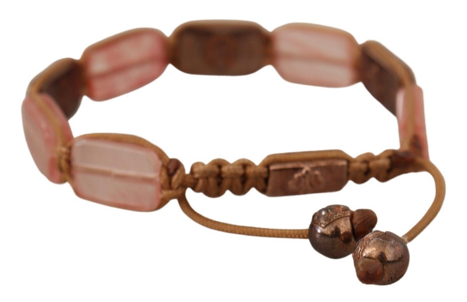 Nialaya Multicolor Crystals Logo Embellished Adjustable Bracelet Nialaya