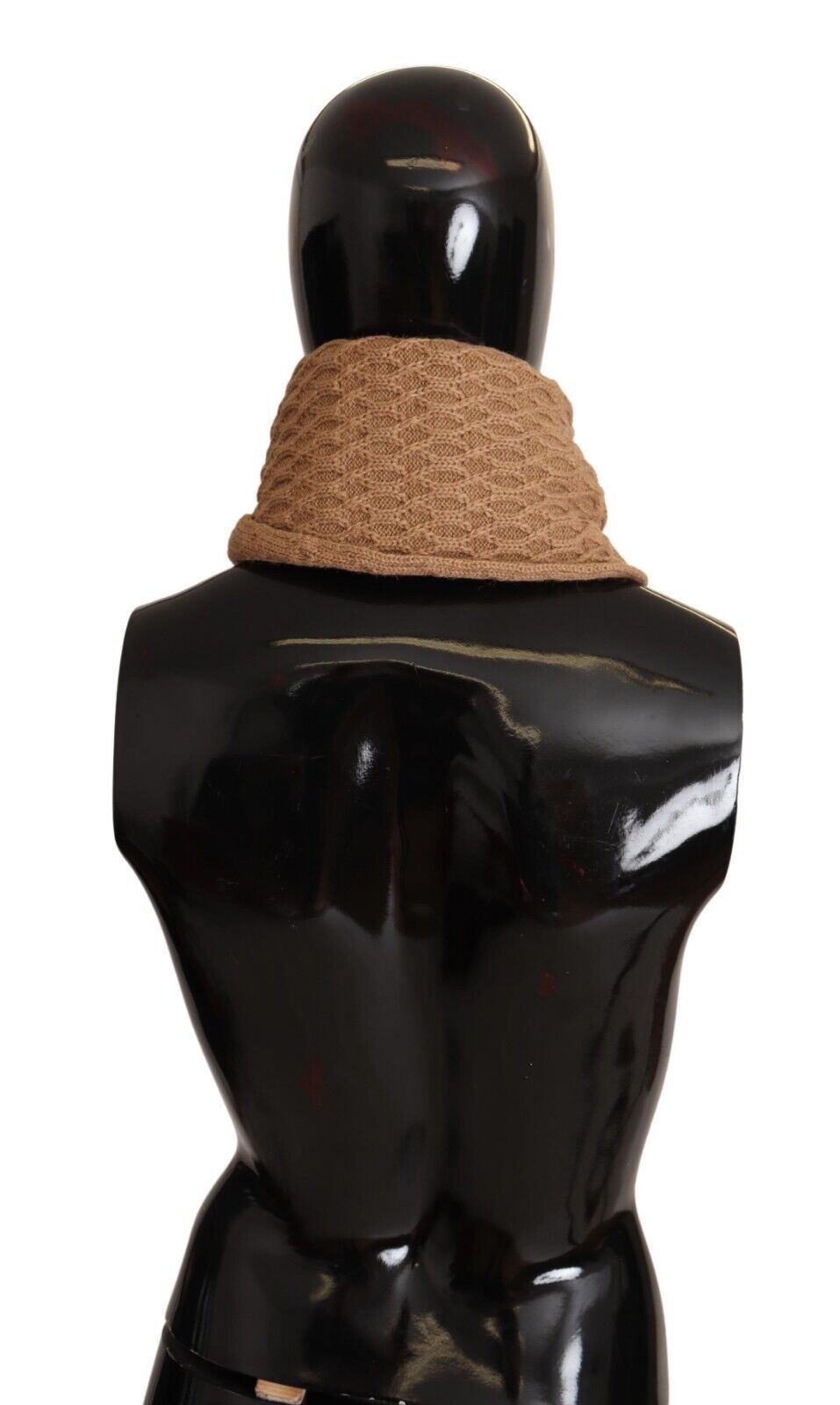 Dolce & Gabbana Dark Brown Wrap Shawl Knitted Camel Scarf Dolce & Gabbana