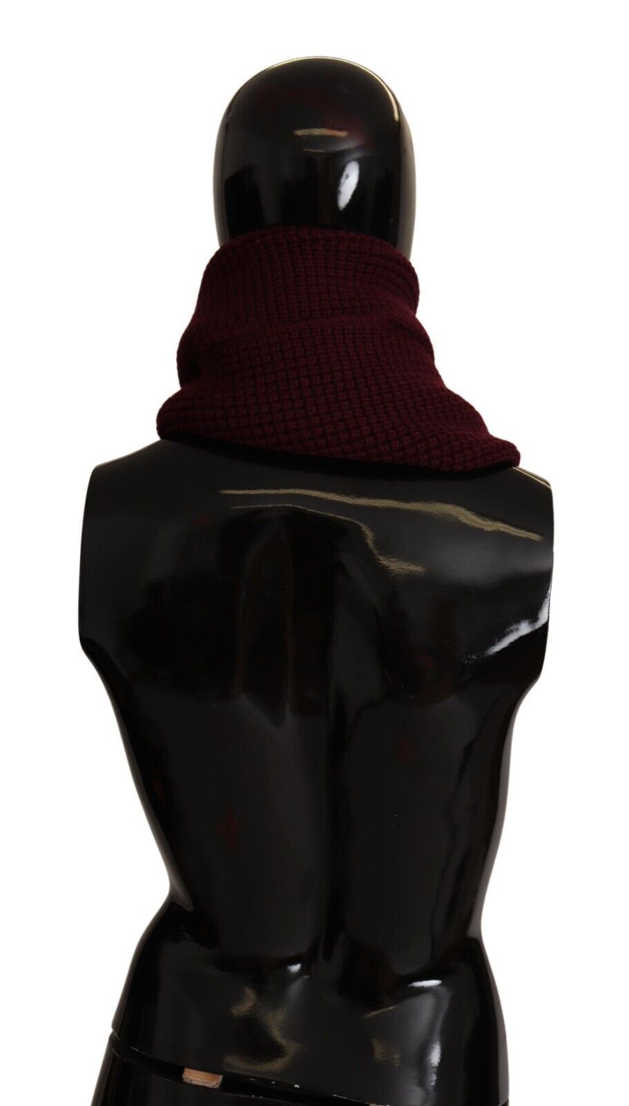 Dolce & Gabbana Dark Red Cashmere Logo Wrap Shawl Knitted Scarf Dolce & Gabbana