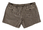 Dolce & Gabbana Black White Polka Dots Cotton Linen Shorts
