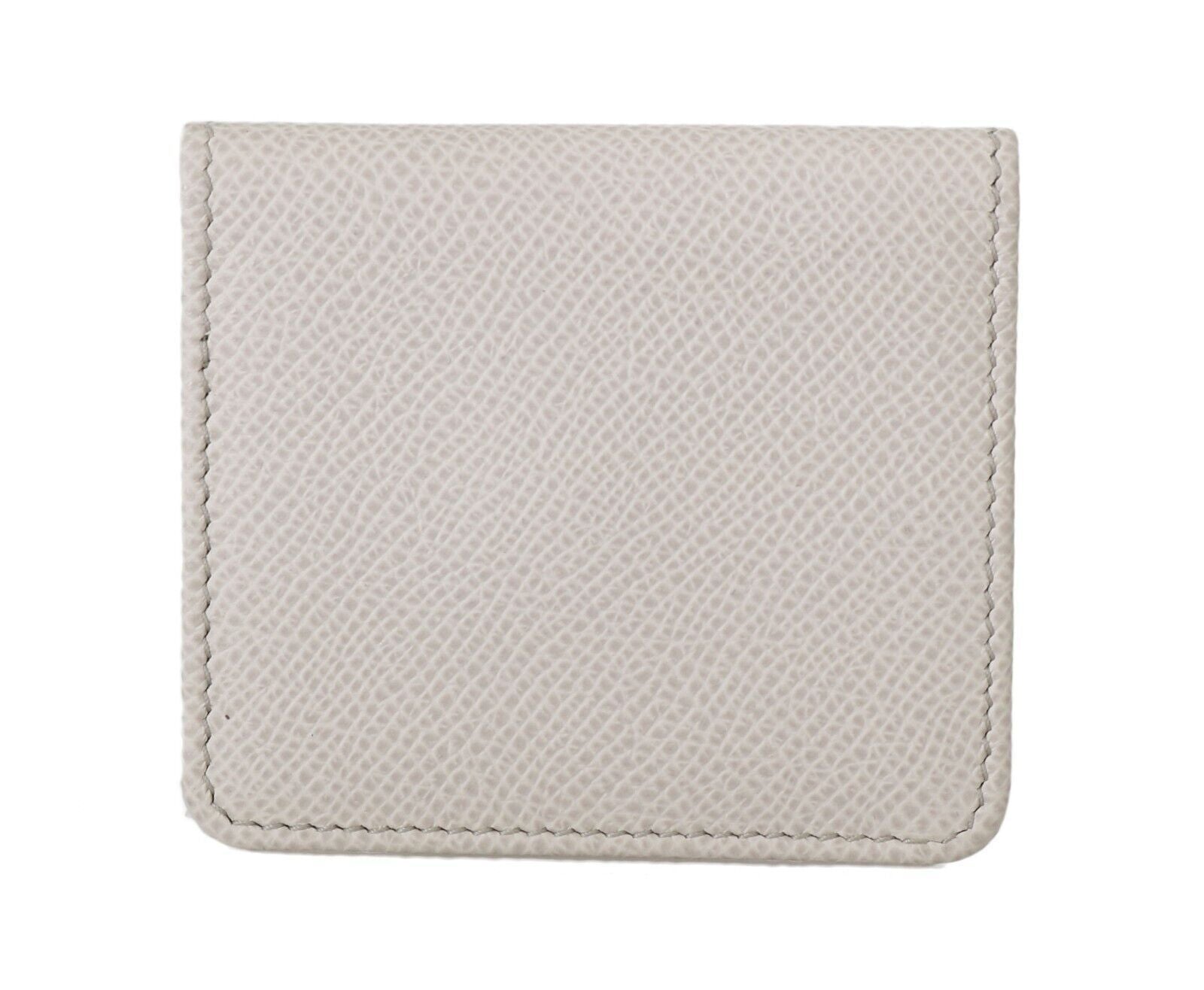 Dolce & Gabbana White Dauphine Leather Holder Pocket Wallet Condom Case Dolce & Gabbana