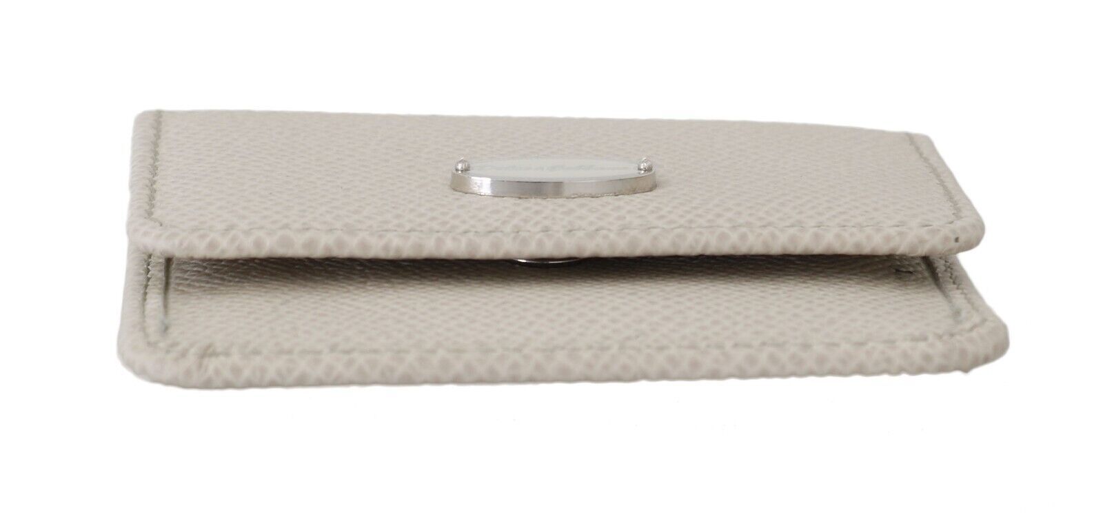 Dolce & Gabbana White Dauphine Leather Holder Pocket Wallet Condom Case Dolce & Gabbana