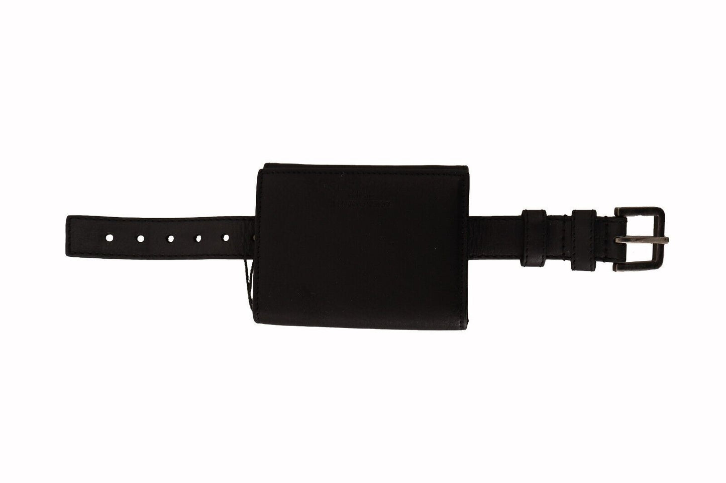 Dolce & Gabbana Black Leather Trifold Purse Belt Strap Multi Kit Wallet Dolce & Gabbana