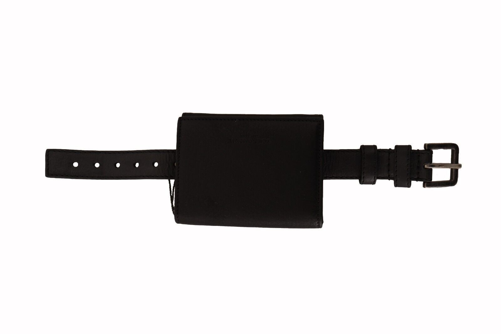 Dolce & Gabbana Black Leather Trifold Purse Belt Strap Multi Kit Wallet Dolce & Gabbana