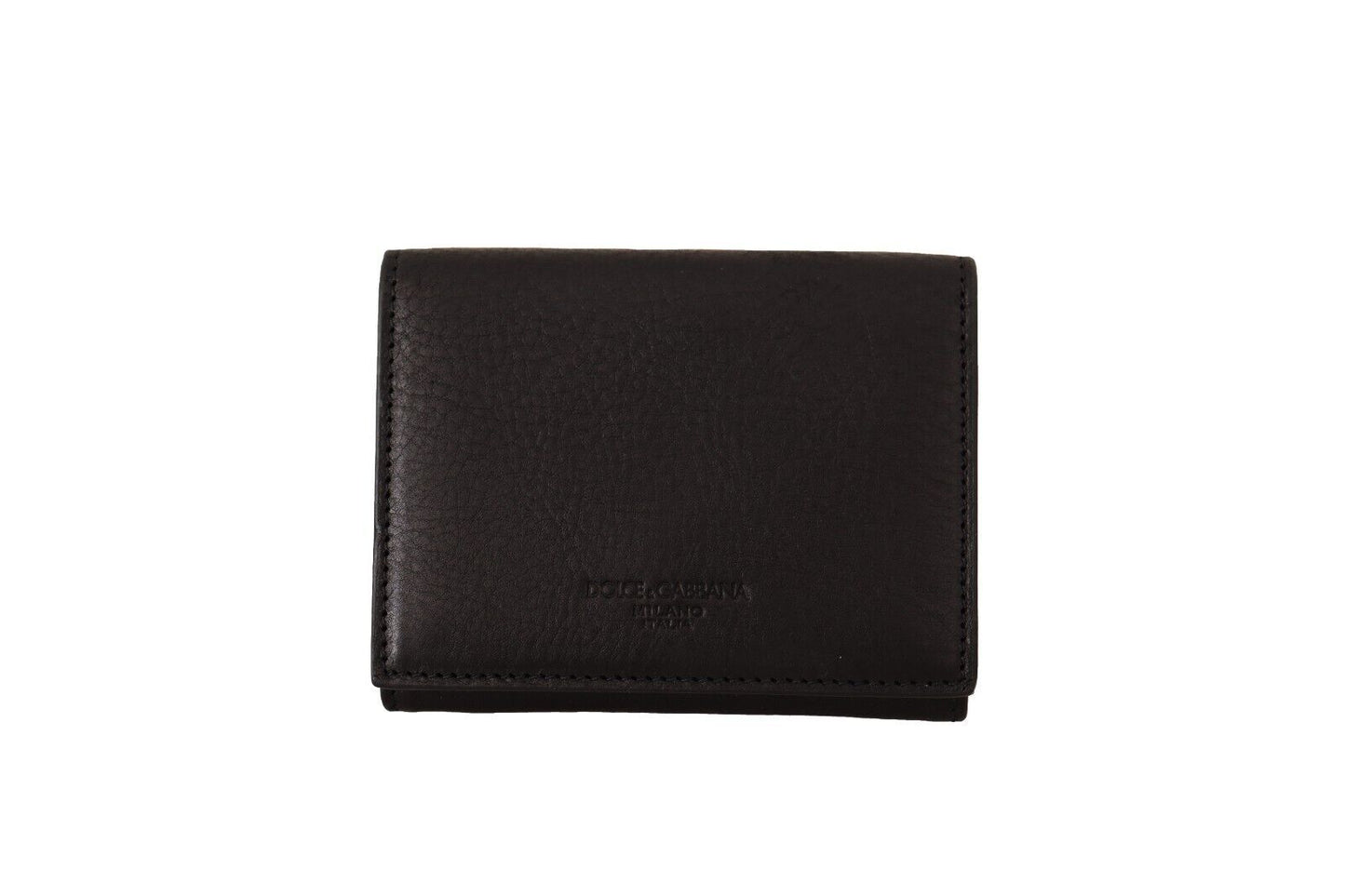 Dolce & Gabbana Black Leather Trifold Purse Belt Strap Multi Kit Wallet Dolce & Gabbana