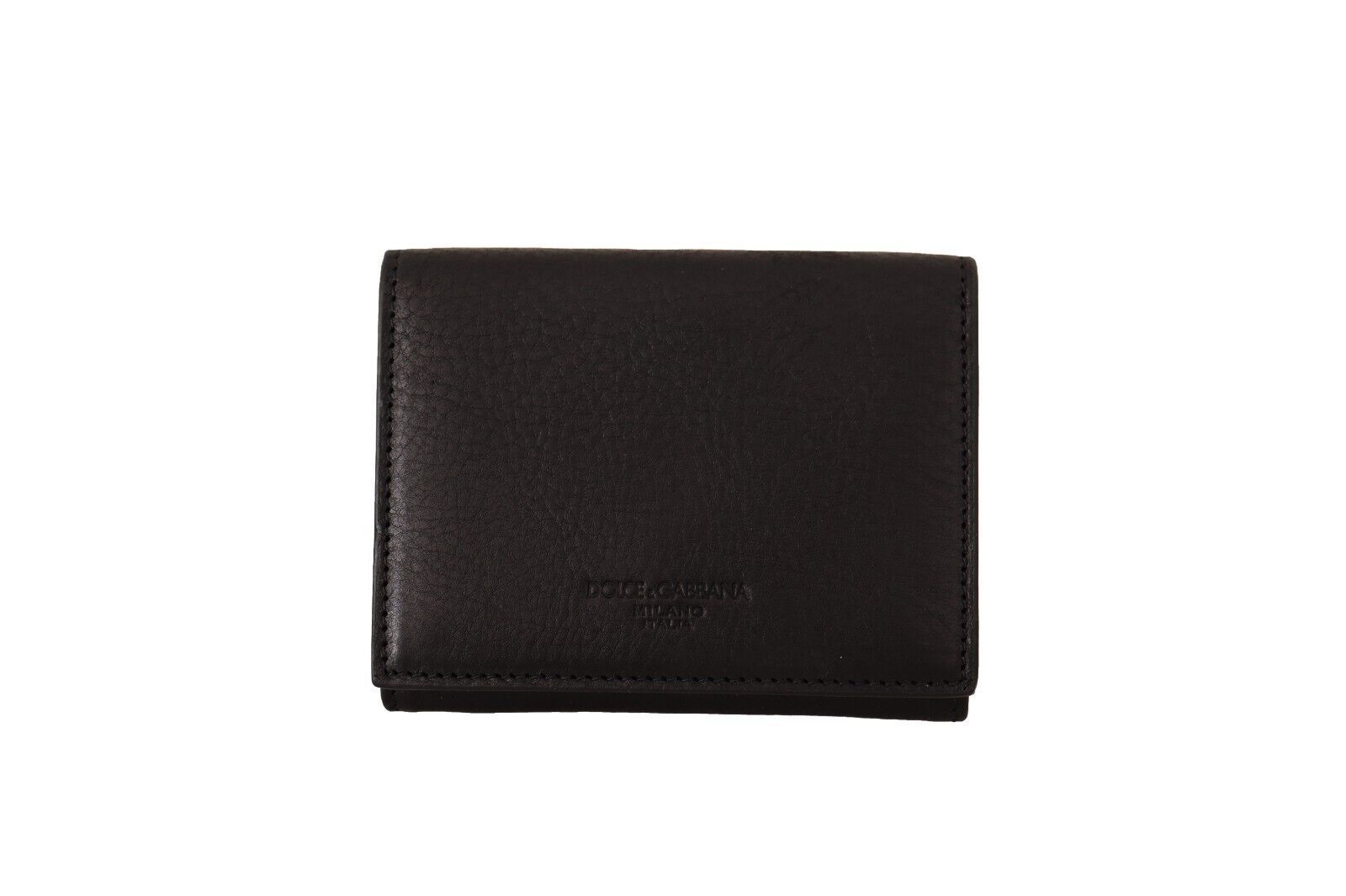 Dolce & Gabbana Black Leather Trifold Purse Belt Strap Multi Kit Wallet Dolce & Gabbana