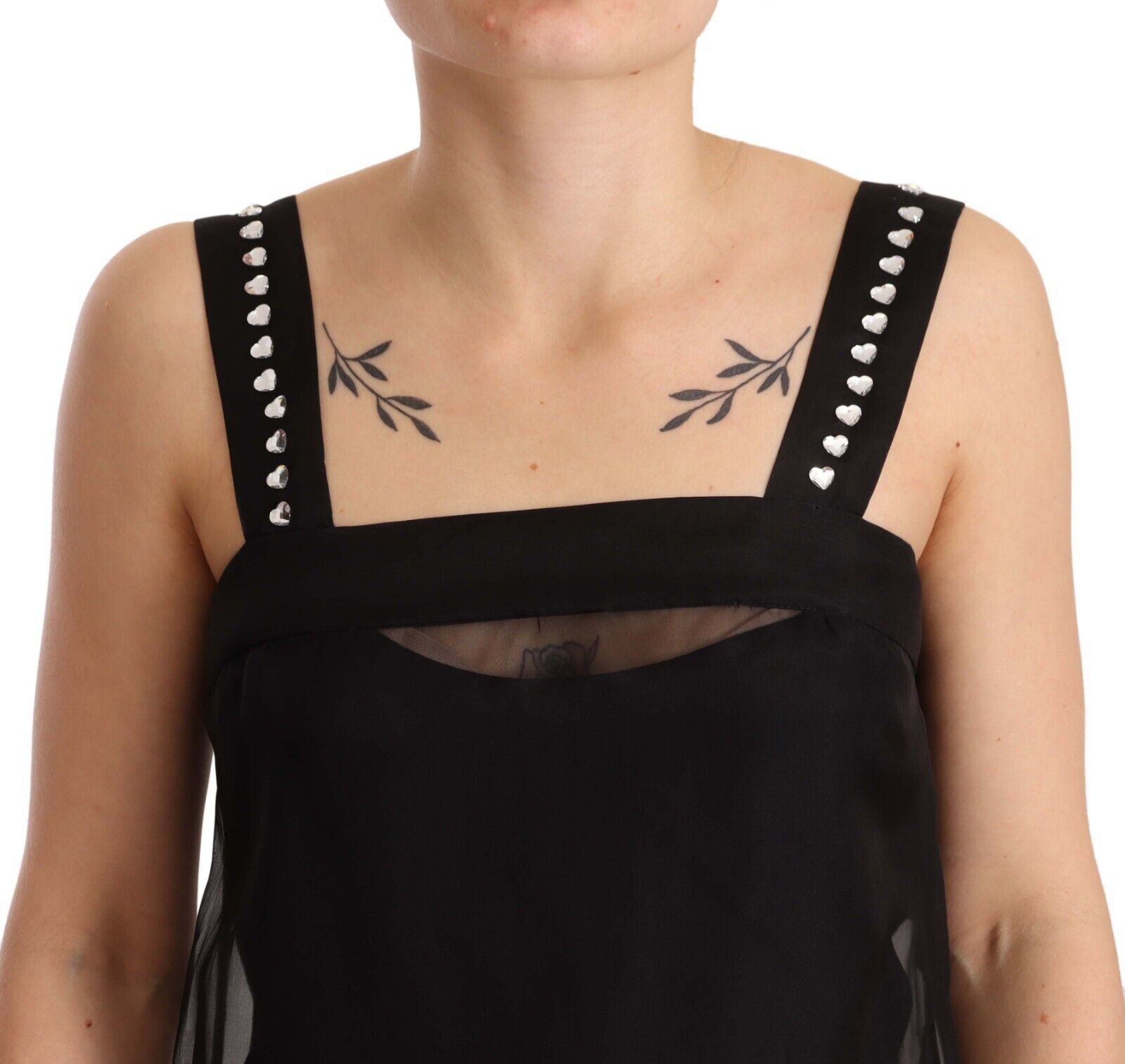 Dolce & Gabbana Black Silk Stretch Crystal Sheath Mini Dress Dolce & Gabbana