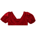 Dolce & Gabbana Red Silk Stretch Sheath Mermaid Gown Dress