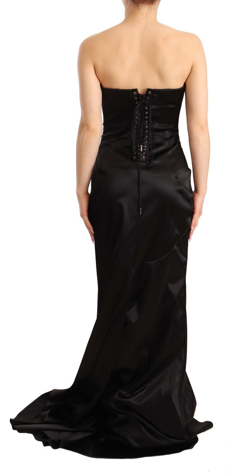 Dolce & Gabbana Black Silk Stretch Sheath Mermaid Gown Dress Dolce & Gabbana