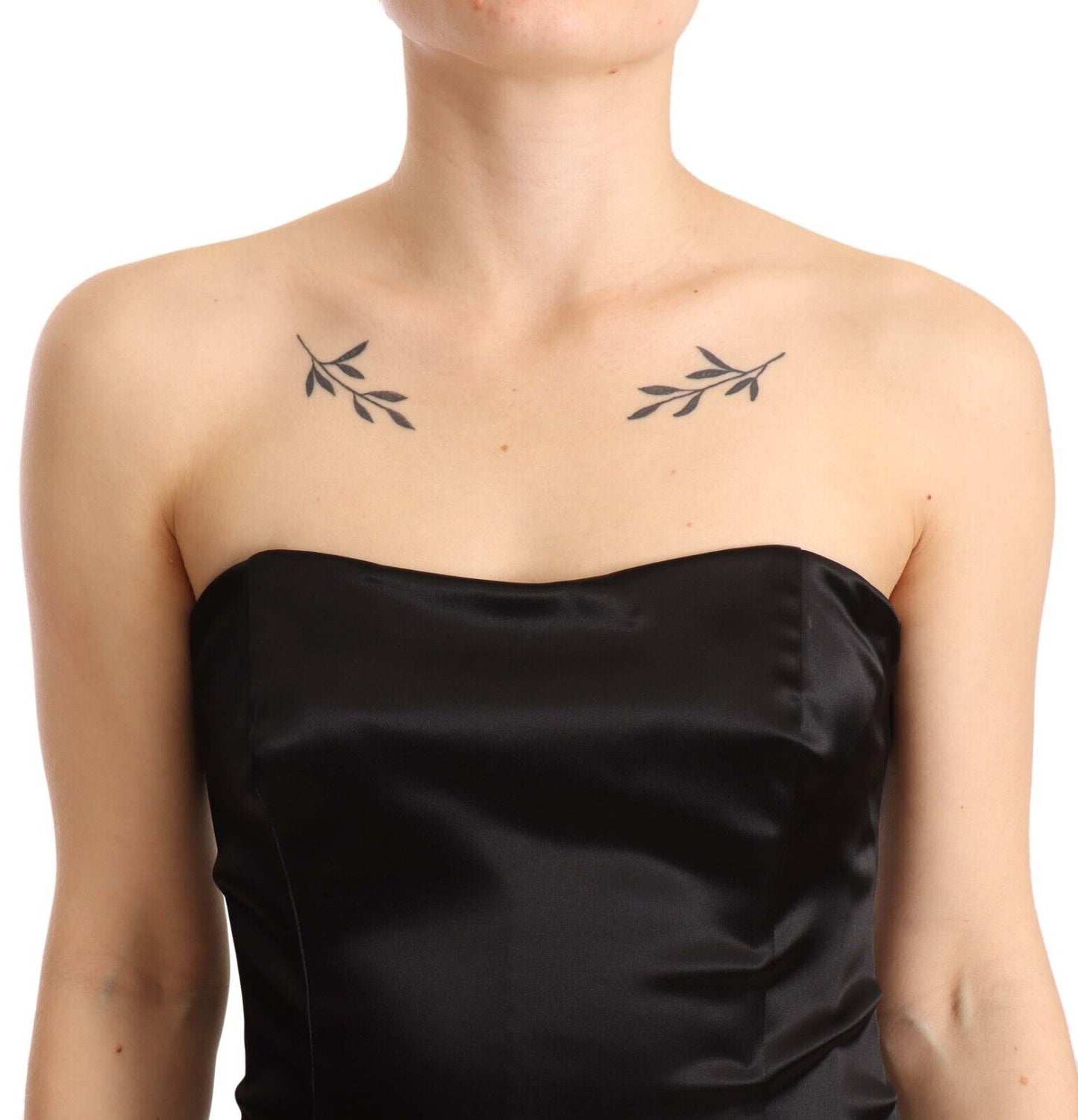 Dolce & Gabbana Black Silk Stretch Sheath Mermaid Gown Dress Dolce & Gabbana