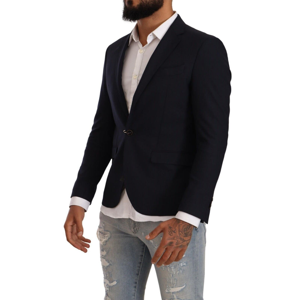 Domenico Tagliente Black Single Breasted One Button Suit Jacket