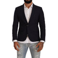 Domenico Tagliente Black Single Breasted One Button Suit Jacket