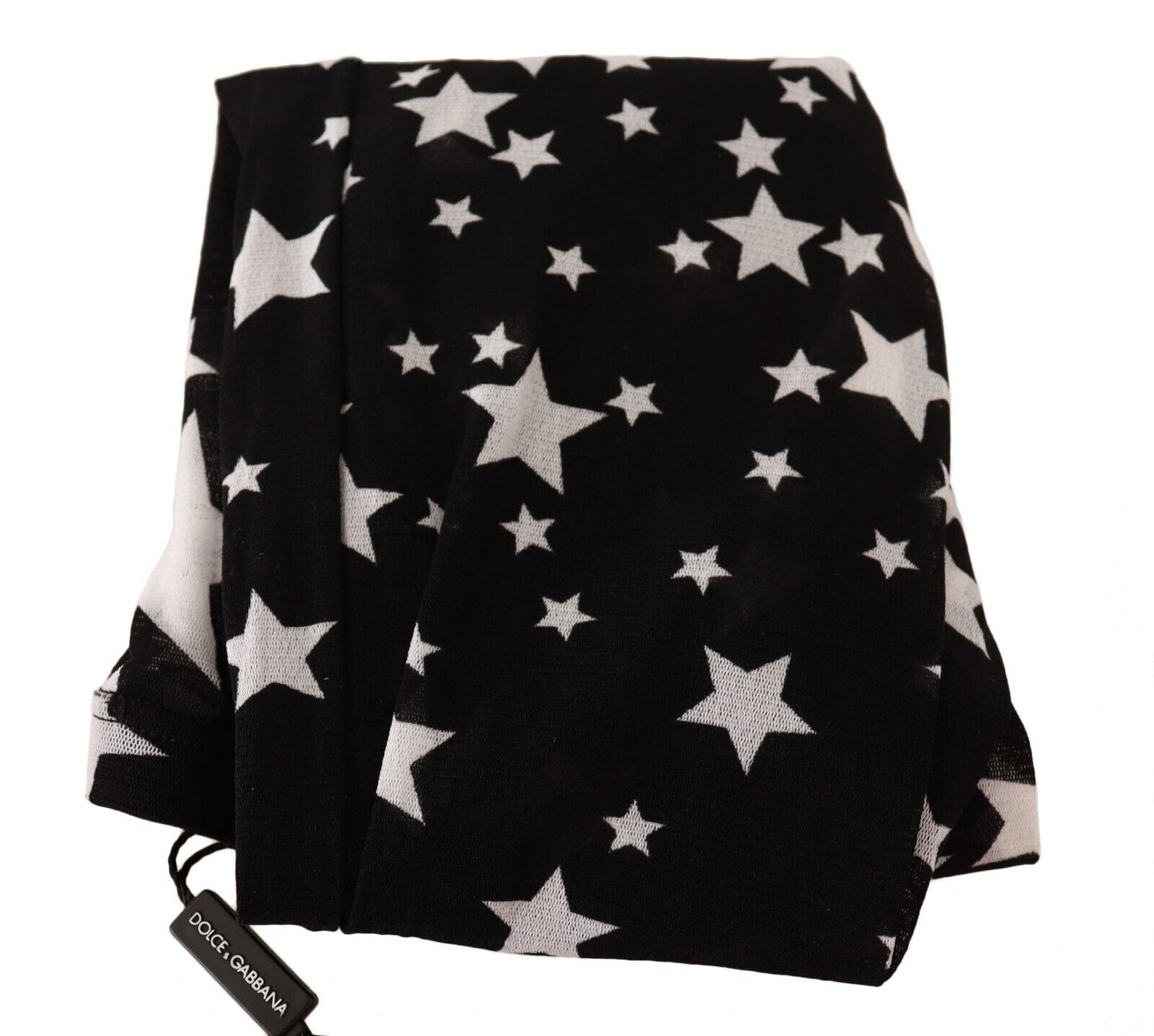 Dolce & Gabbana Black White Stars Print Nylon Stockings Dolce & Gabbana
