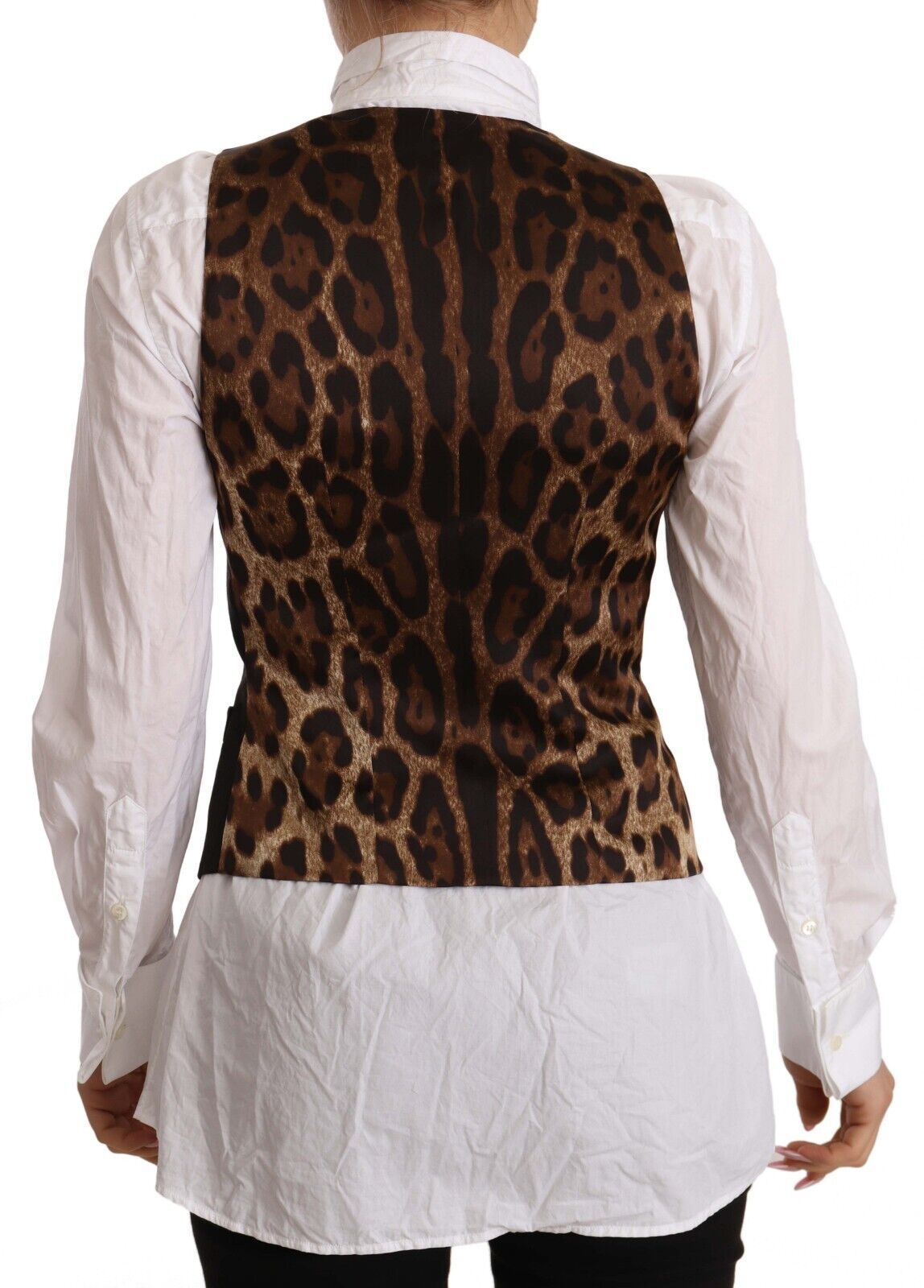 Dolce & Gabbana Black Button Down Sleeveless Vest Polyester Top Dolce & Gabbana