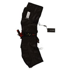 Dolce & Gabbana Black Corset Belt Stretch Waist Strap Silk Top