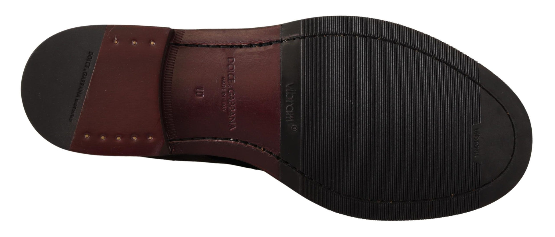 Dolce & Gabbana Black Velvet Exotic Leather Shoes Dolce & Gabbana