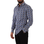 Dolce & Gabbana Blue Logo Mania Slim Fit Cotton Shirt
