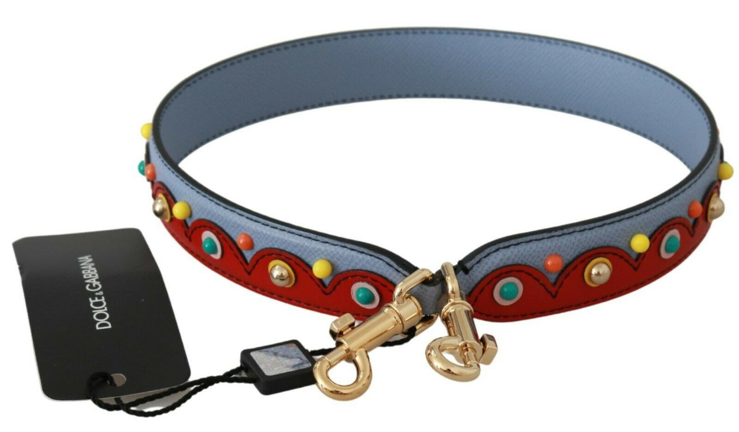 Dolce & Gabbana Blue and red Shoulder Strap Leather Blue Handbag Accessory Dolce & Gabbana