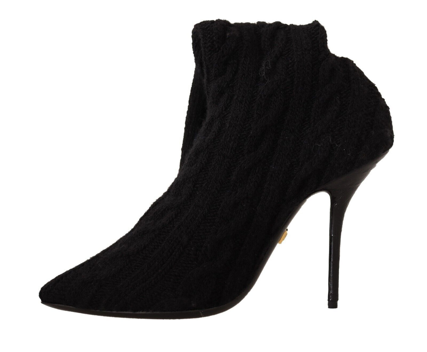 Dolce & Gabbana Black Stretch Socks Knee High Booties Shoes Dolce & Gabbana