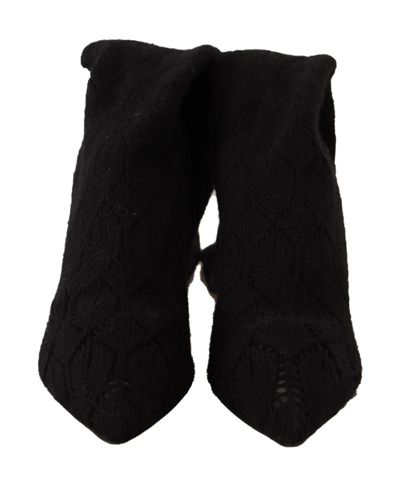 Dolce & Gabbana Black Stretch Socks Knee High Booties Shoes Dolce & Gabbana