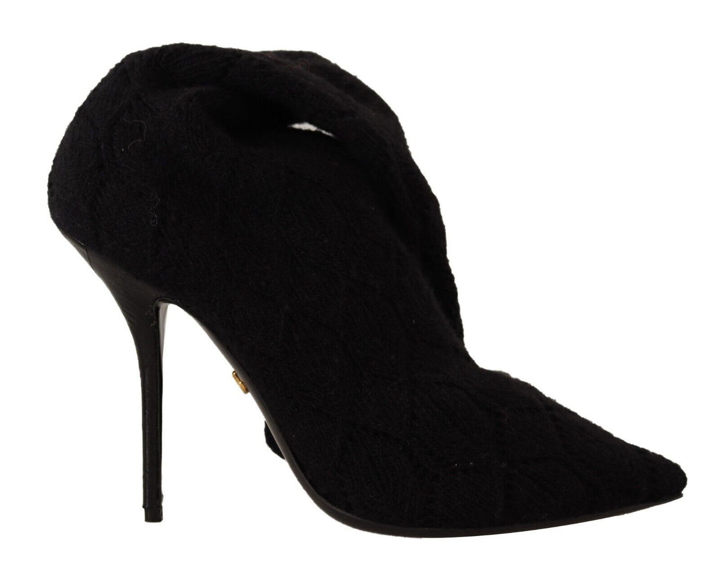 Dolce & Gabbana Black Stretch Socks Knee High Booties Shoes Dolce & Gabbana