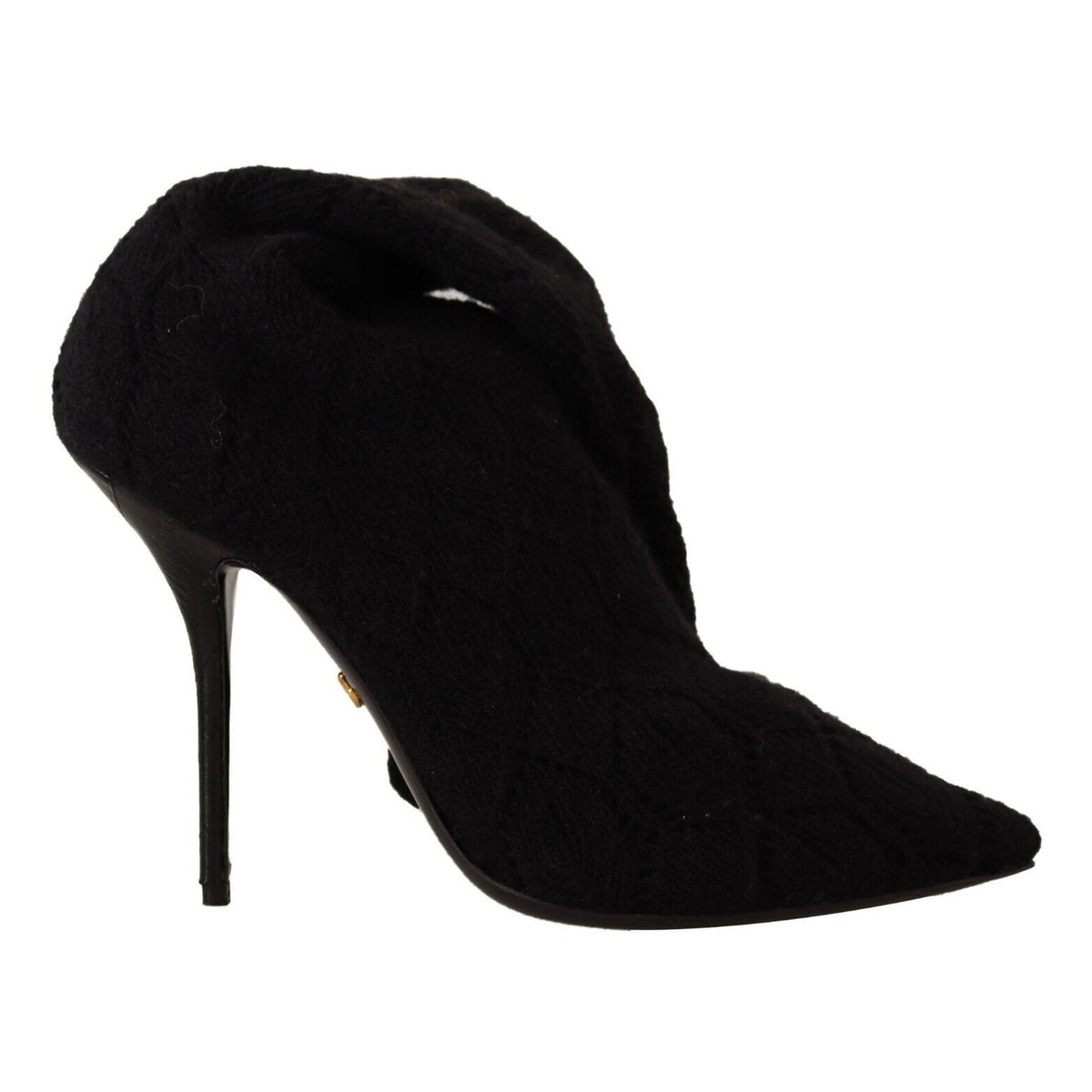 Dolce & Gabbana Black Stretch Socks Knee High Booties Shoes