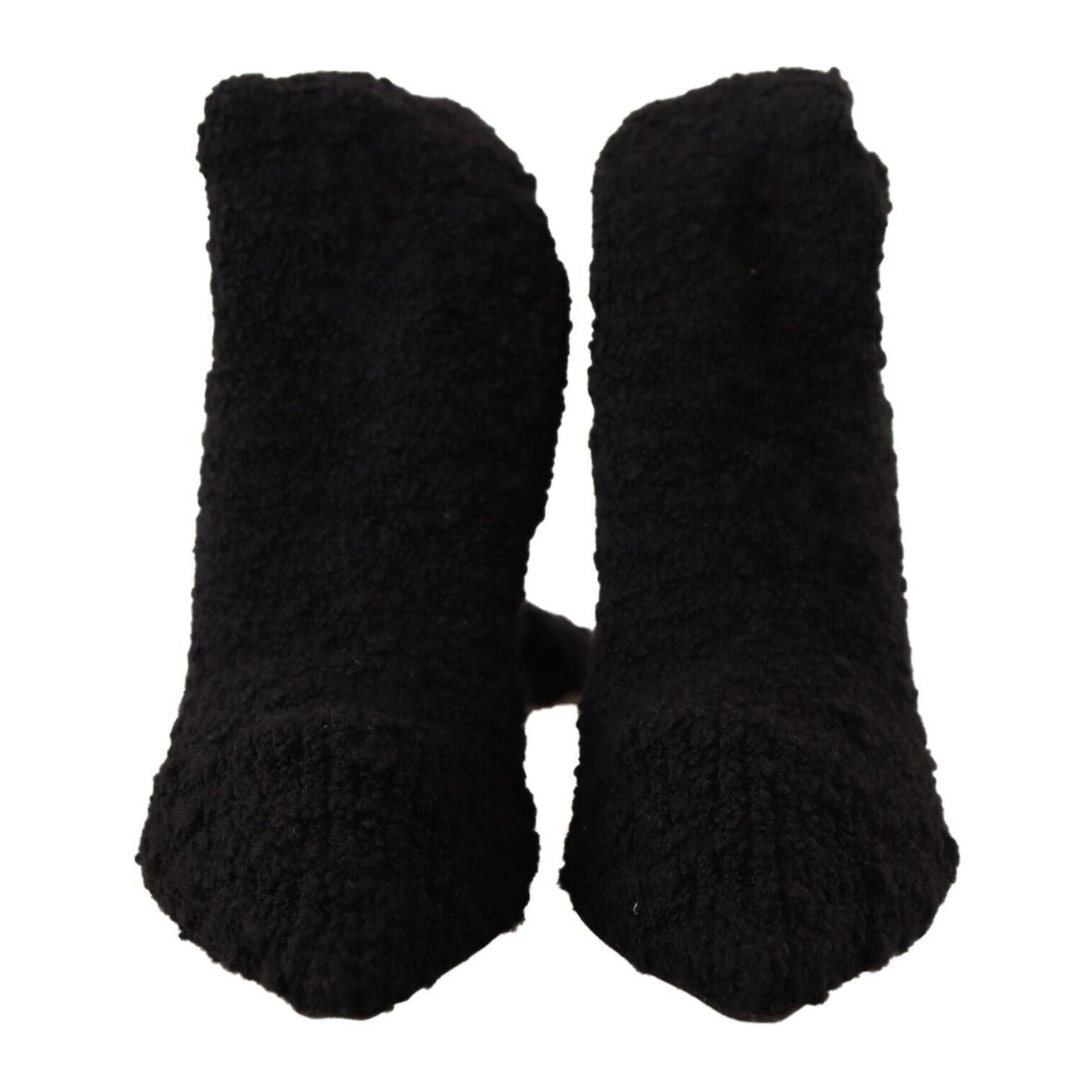 Dolce & Gabbana Black Stretch Socks Knee High Booties Shoes