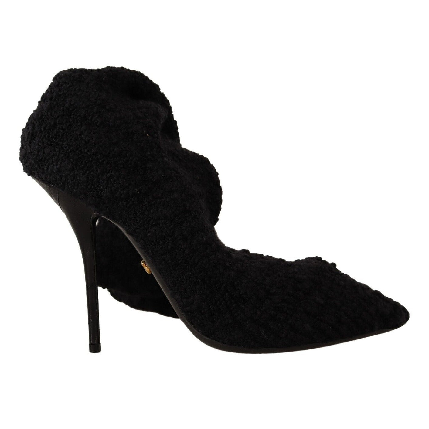 Dolce & Gabbana Black Stretch Socks Knee High Booties Shoes
