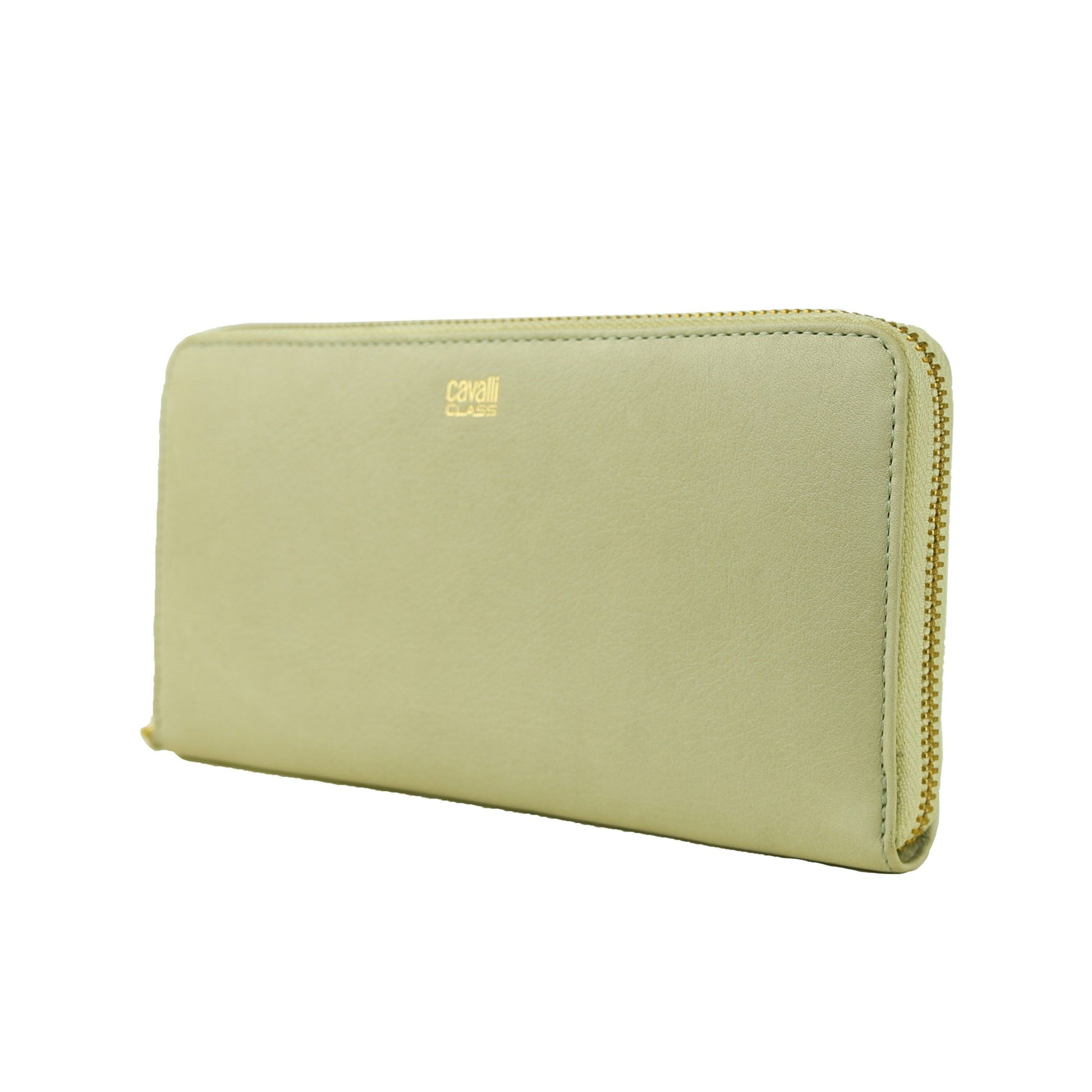Cavalli Class Gray Calfskin Women Wallet Cavalli Class