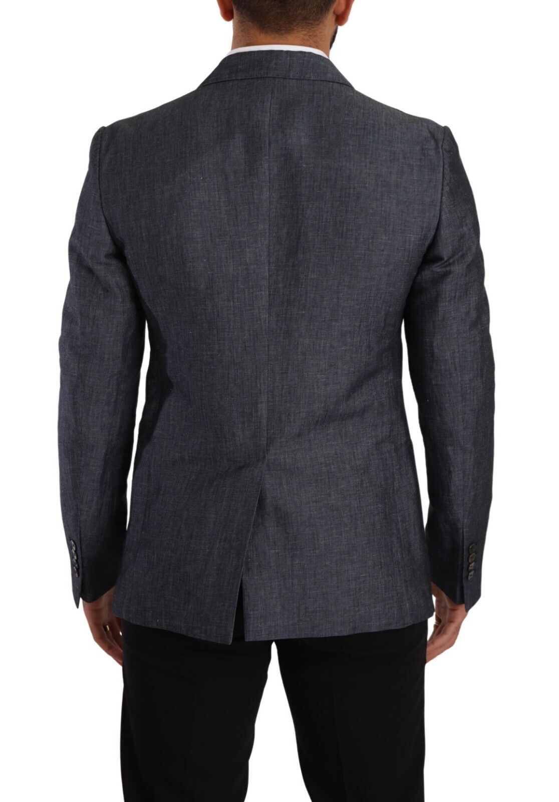 Dolce & Gabbana Blue Linen Cotton Jacket TAORMINA Blazer Dolce & Gabbana