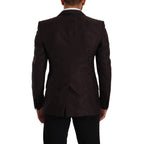 Dolce & Gabbana Purple Jacquard Single Breasted SICILIA Blazer