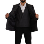 Dolce & Gabbana Gray Double Breasted 2 Piece SICILIA Blazer