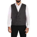 Dolce & Gabbana Gray Double Breasted 2 Piece SICILIA Blazer