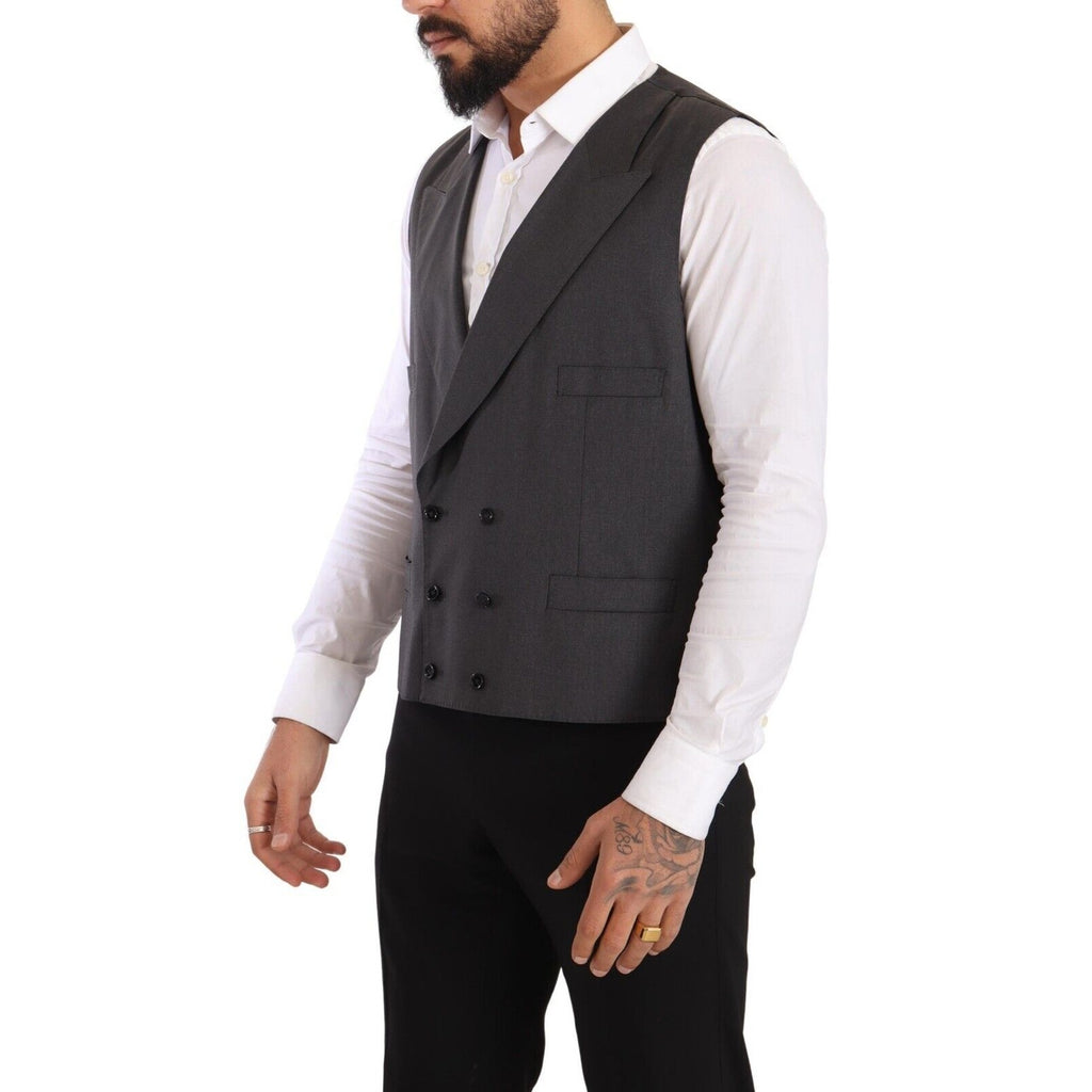Dolce & Gabbana Gray Double Breasted 2 Piece SICILIA Blazer