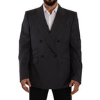 Dolce & Gabbana Gray Double Breasted 2 Piece SICILIA Blazer