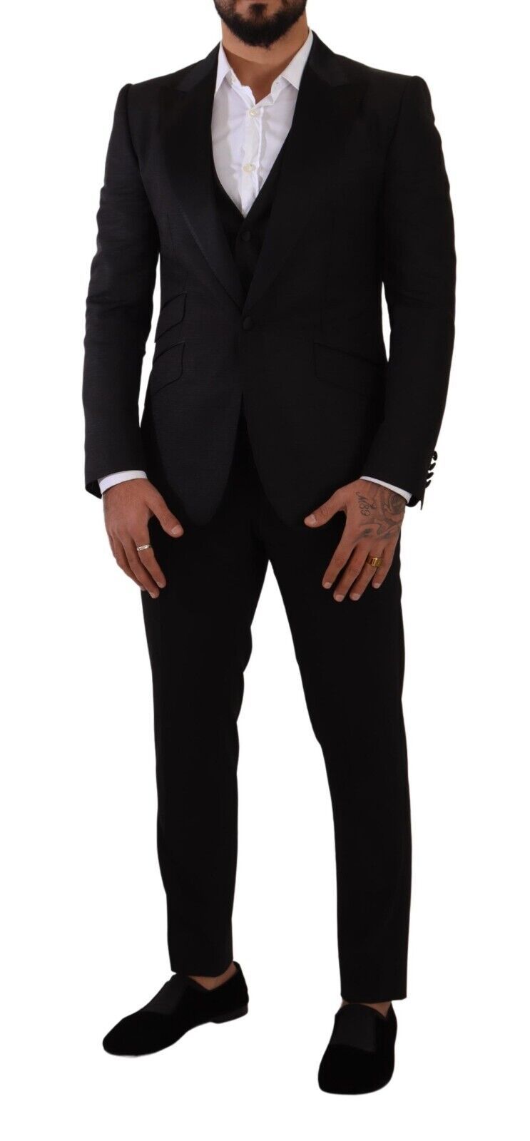 Dolce & Gabbana Black Slim Fit 2 Piece SICILIA Blazer Dolce & Gabbana