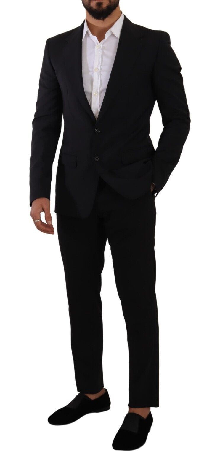 Dolce & Gabbana Black Slim Fit Vest 2 Button MARTINI Blazer Dolce & Gabbana