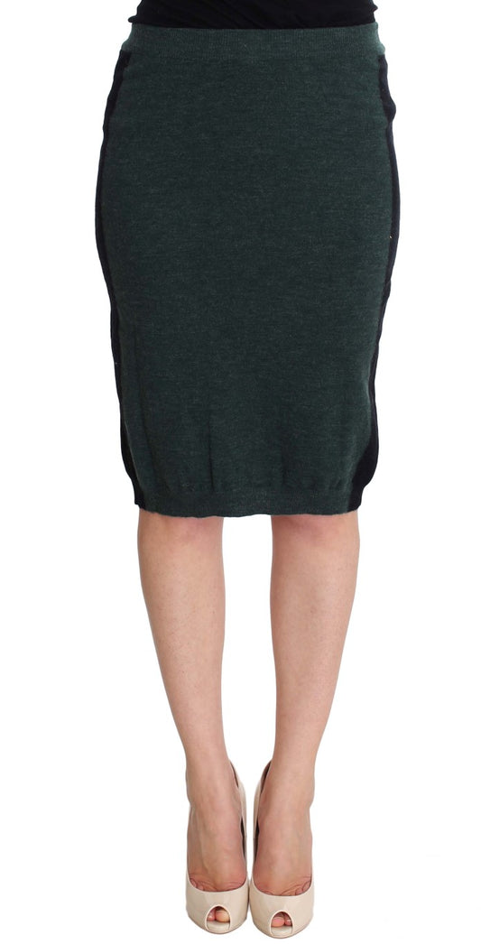 MILA SCHÖN Green Wool Blend Pencil Skirt MILA SCHÖN
