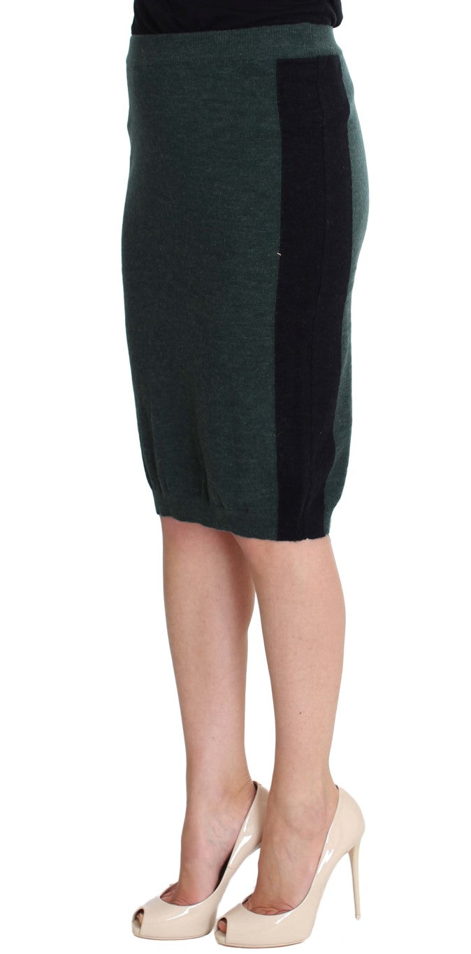 MILA SCHÖN Green Wool Blend Pencil Skirt MILA SCHÖN