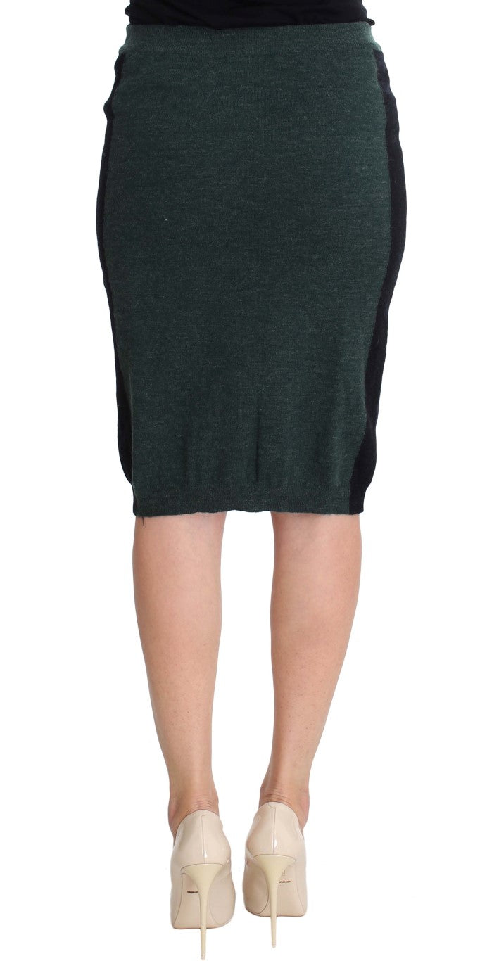 MILA SCHÖN Green Wool Blend Pencil Skirt MILA SCHÖN