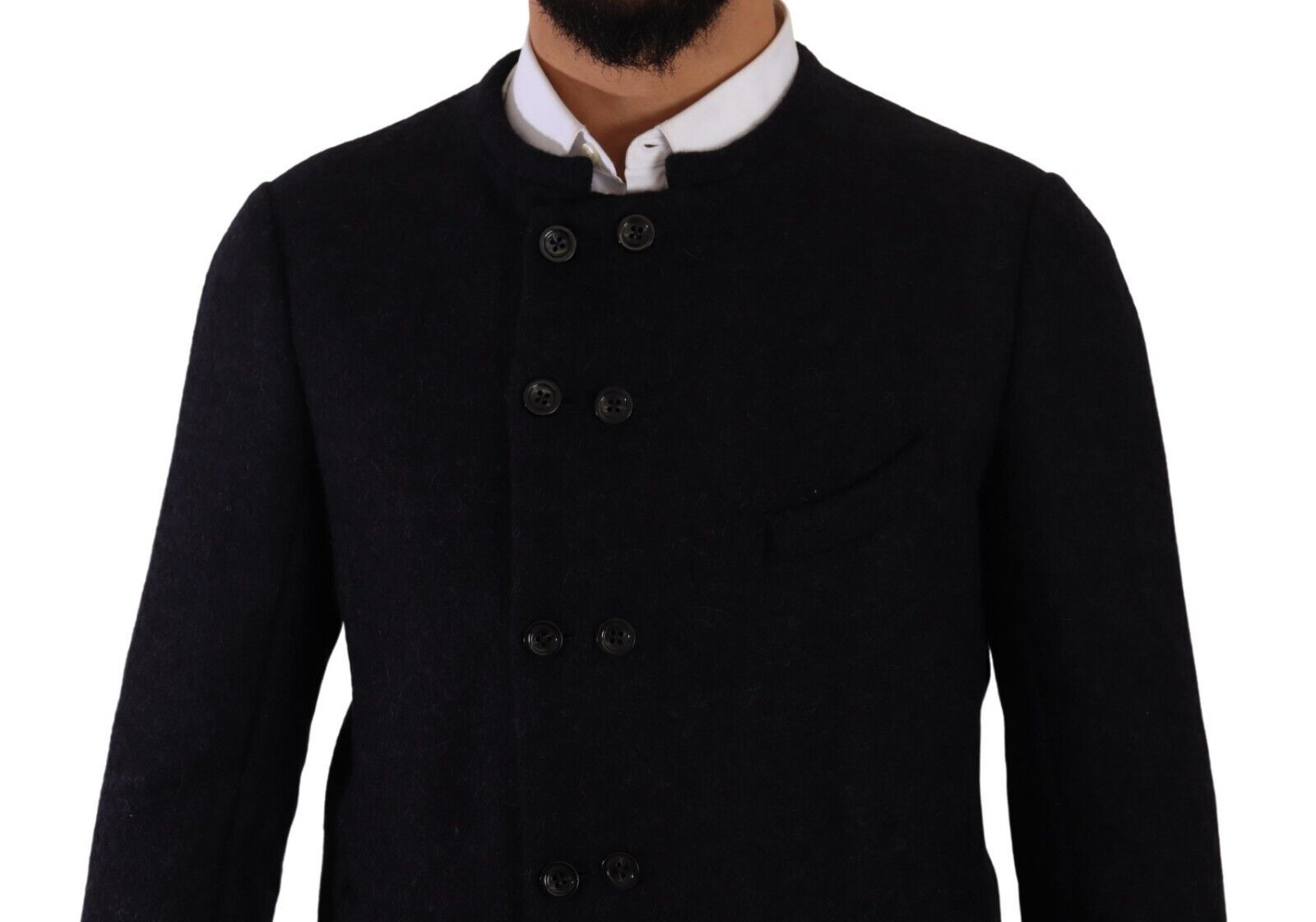 Dolce & Gabbana Gray Alpaca Button Down Men Coat Jacket Dolce & Gabbana