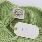 PINK MEMORIES Green Cotton Blend Knitted Sweater
