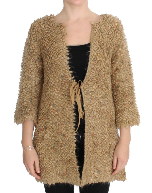 PINK MEMORIES Beige Wool Blend Cape Sweater PINK MEMORIES