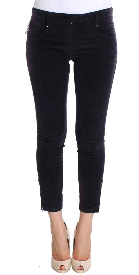 Costume National Purple Cropped Corduroys Jeans Costume National
