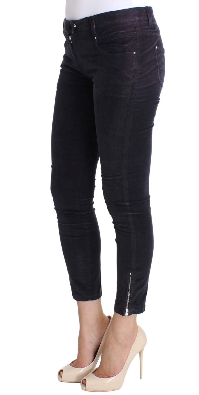 Costume National Purple Cropped Corduroys Jeans Costume National
