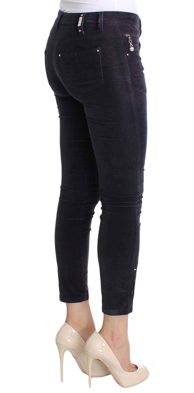 Costume National Purple Cropped Corduroys Jeans Costume National