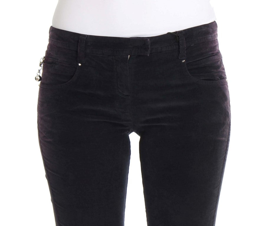 Costume National Purple Cropped Corduroys Jeans Costume National